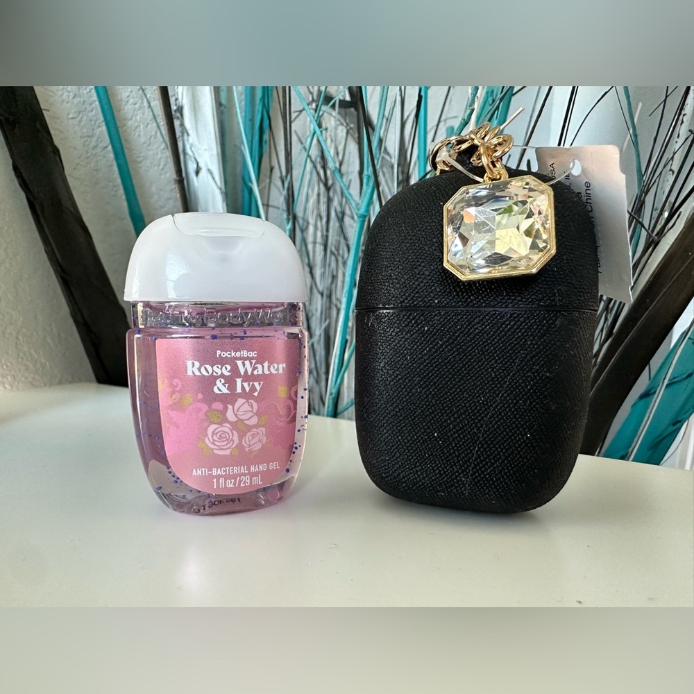 Black PocketBac with Diamond and Rose Water & Ivy Sanitizer